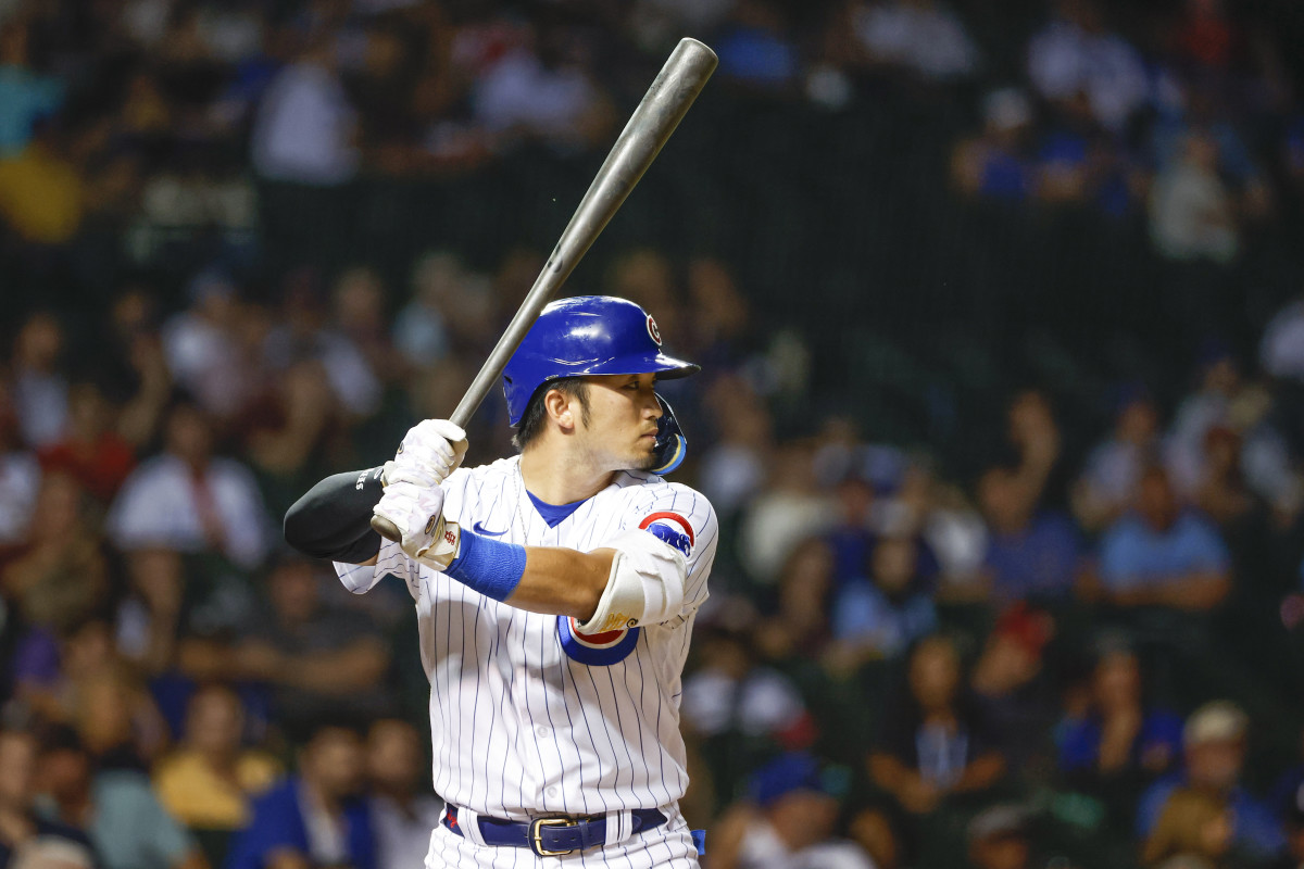 Chicago Cubs' Seiya Suzuki at Wrigley Field earlier this year. 